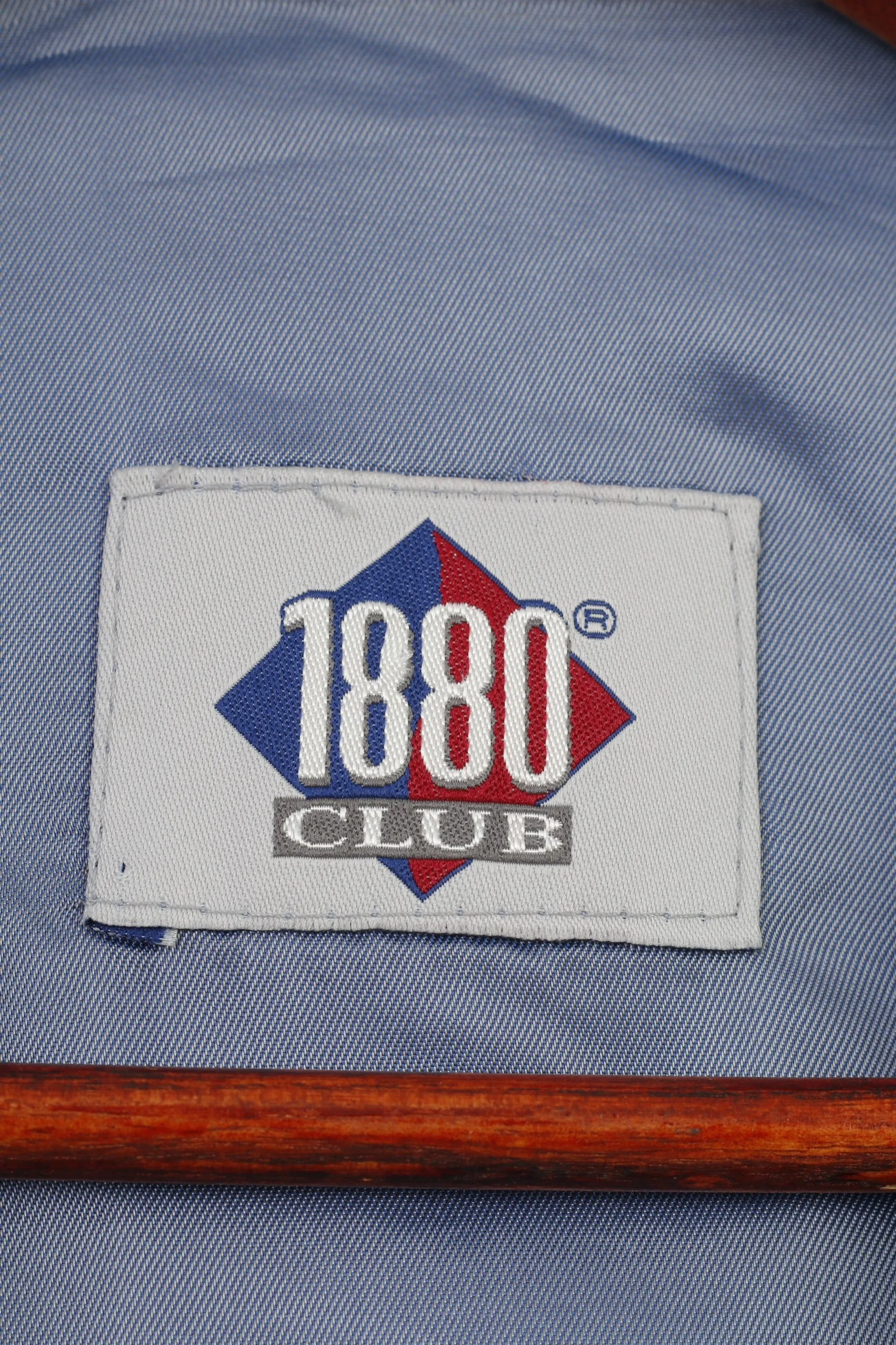 1880 Club  Men 36 S Waistcoat Blue Abstract Shiny Retro Vintage Vest