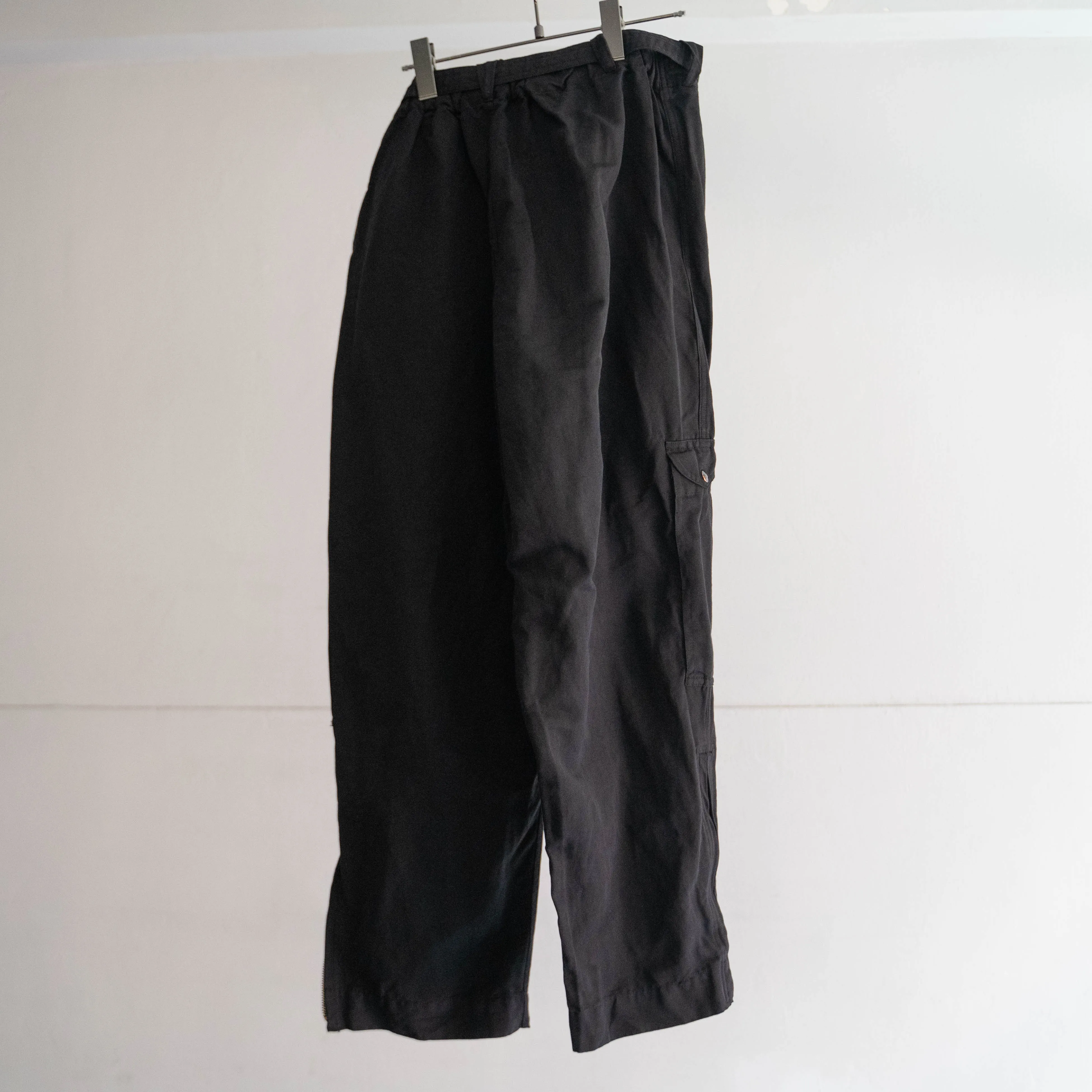 1960-80s Italian military helicrew pants 'dead stock' -black dyed-