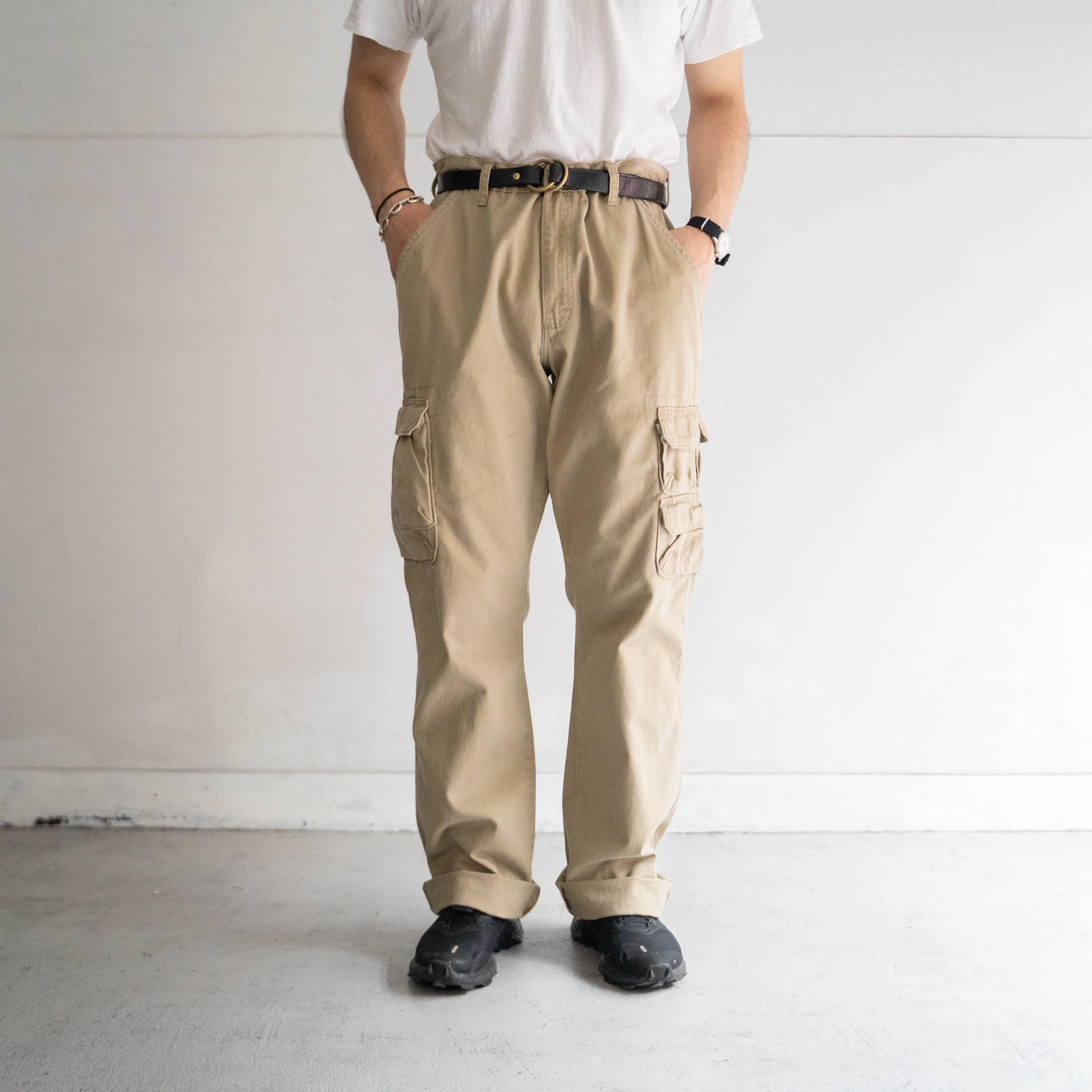 1990-00s 'Wrangler' beige color cargo work pants