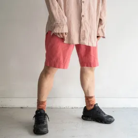 1990s Ralph Lauren pink color chino shorts ’with waist cord remake'