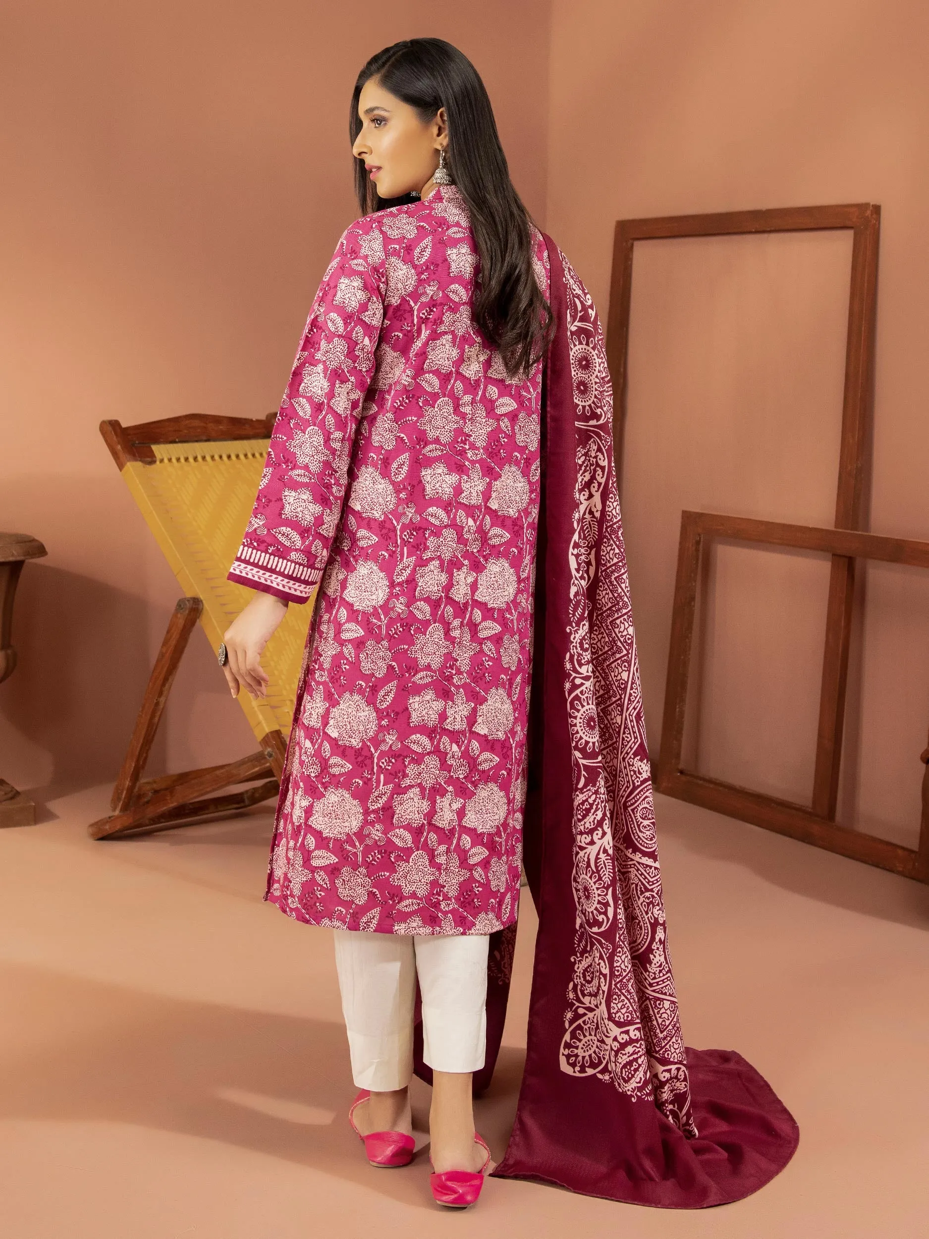 2 Piece Khaddar Suit-Printed (Unstitched)