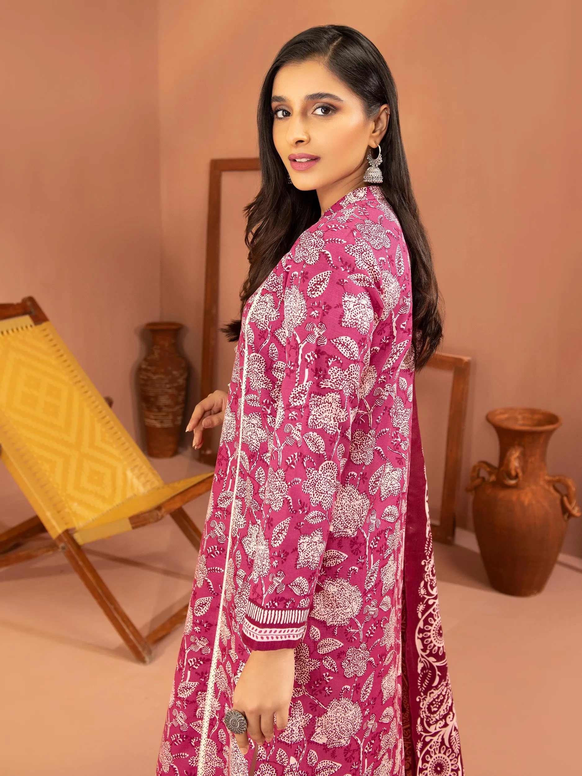 2 Piece Khaddar Suit-Printed (Unstitched)