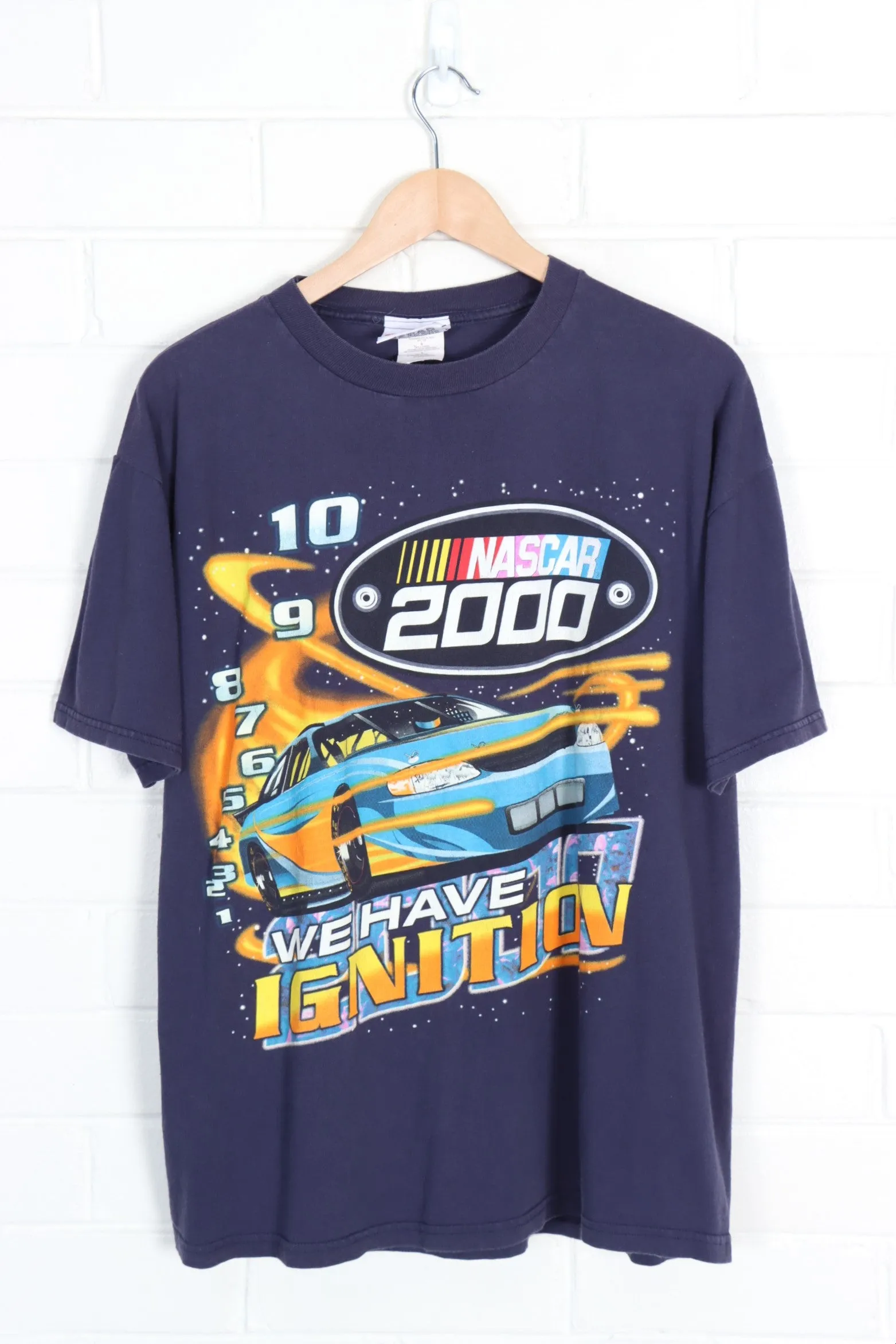 2000 NASCAR 'We Have Ignition' Winston Cup Schedule & Date Tee (L-XL)