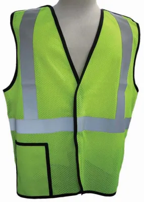 3A Safety - Five-point Breakaway ANSI Class II Safety Vest Lime Color Size 5X-large