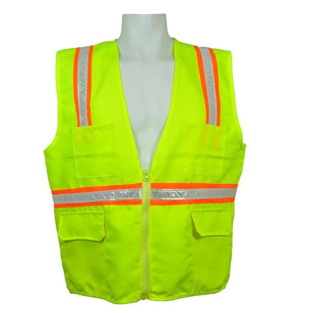 3A Safety - Multi-Pocket Surveyor's Safety Vest - Solid Front/Back