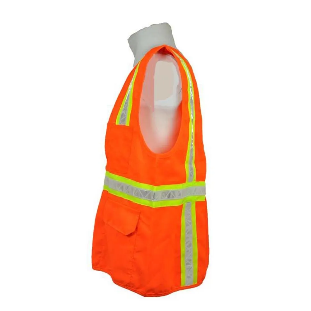 3A Safety - Multi-Pocket Surveyor's Safety Vest - Solid Front/Back