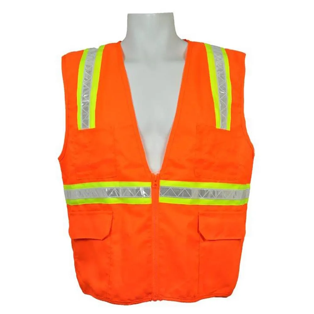 3A Safety - Multi-Pocket Surveyor's Safety Vest - Solid Front/Back