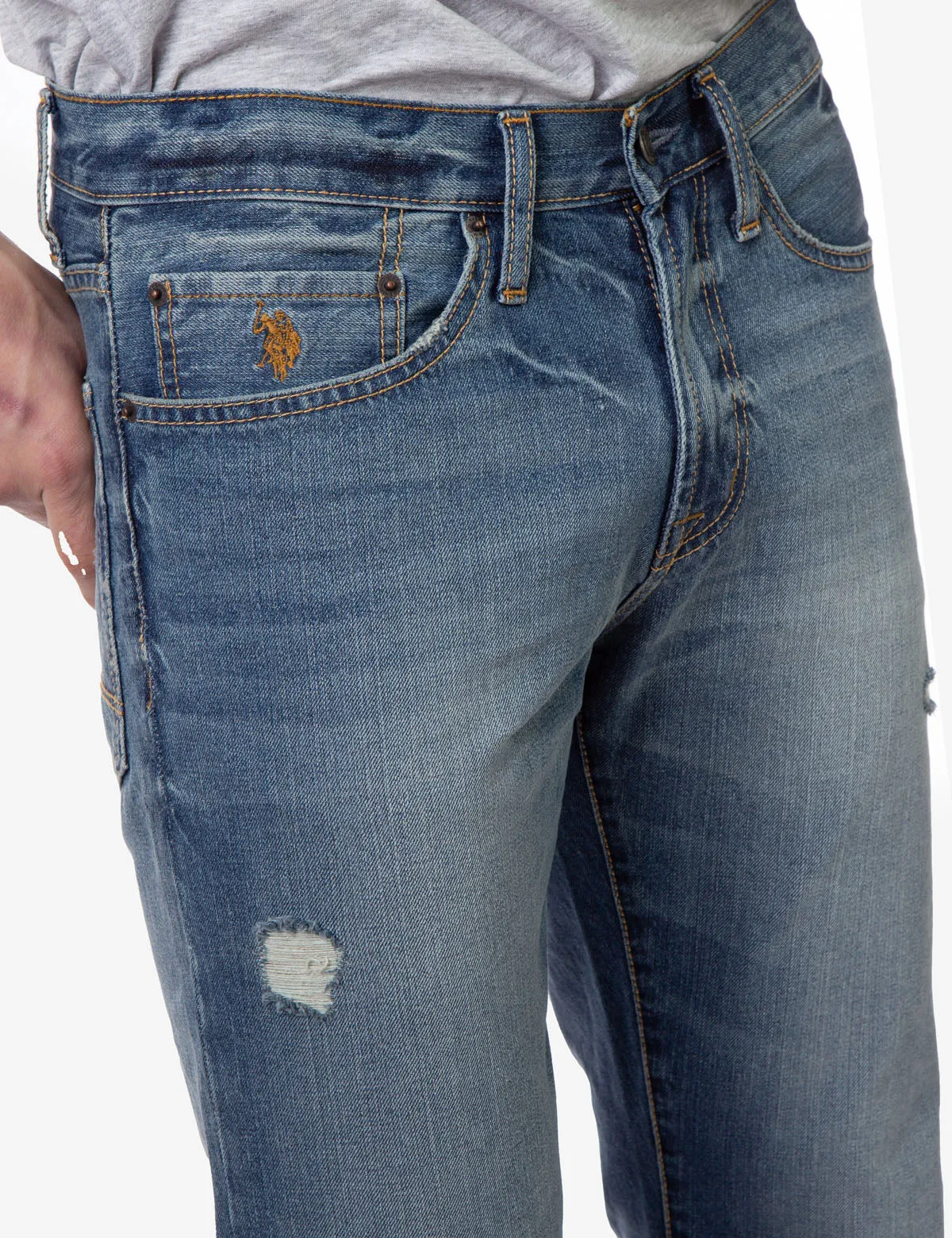 5 POCKET RIGID STRAIGHT FIT JEANS