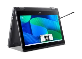 ACER TravelMate B3 Spin - 11.6" - IPS Touchscreen - Intel N200  - 8 GB RAM - 256 GB - Win 11 Pro Education - Shale Black