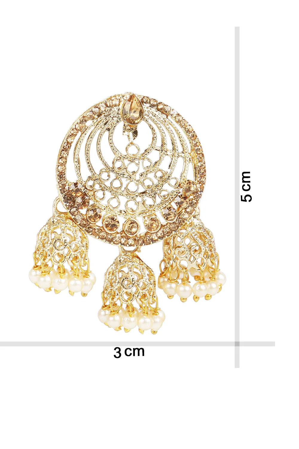 Alloy Jhumka Earring in Gold