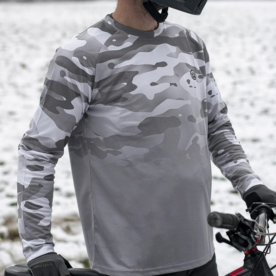 Arctic Camo Long Sleeve MTB Jersey