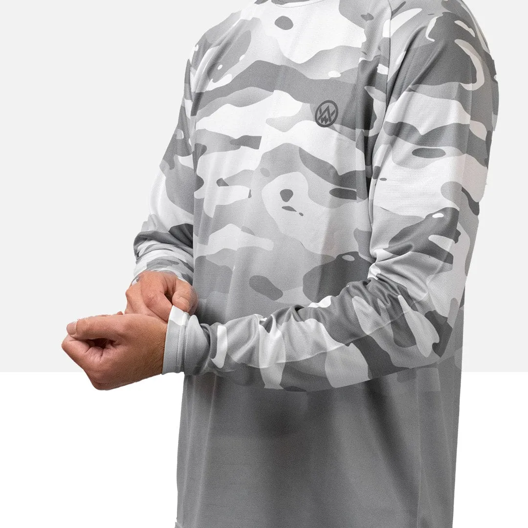 Arctic Camo Long Sleeve MTB Jersey