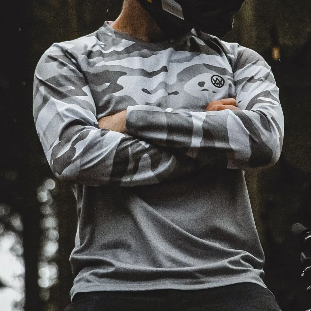 Arctic Camo Long Sleeve MTB Jersey