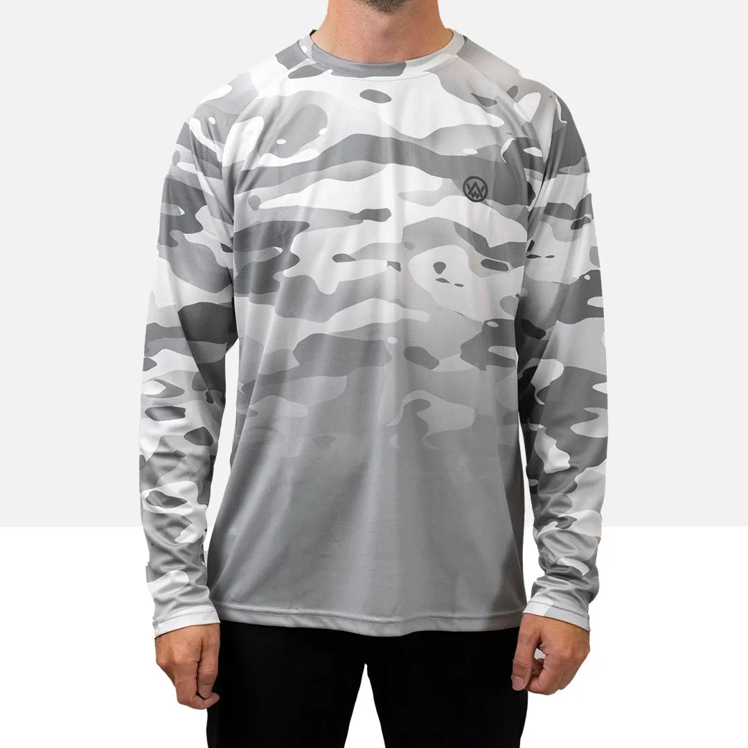 Arctic Camo Long Sleeve MTB Jersey