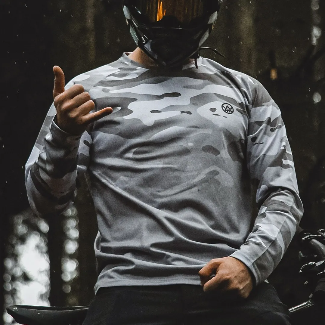 Arctic Camo Long Sleeve MTB Jersey