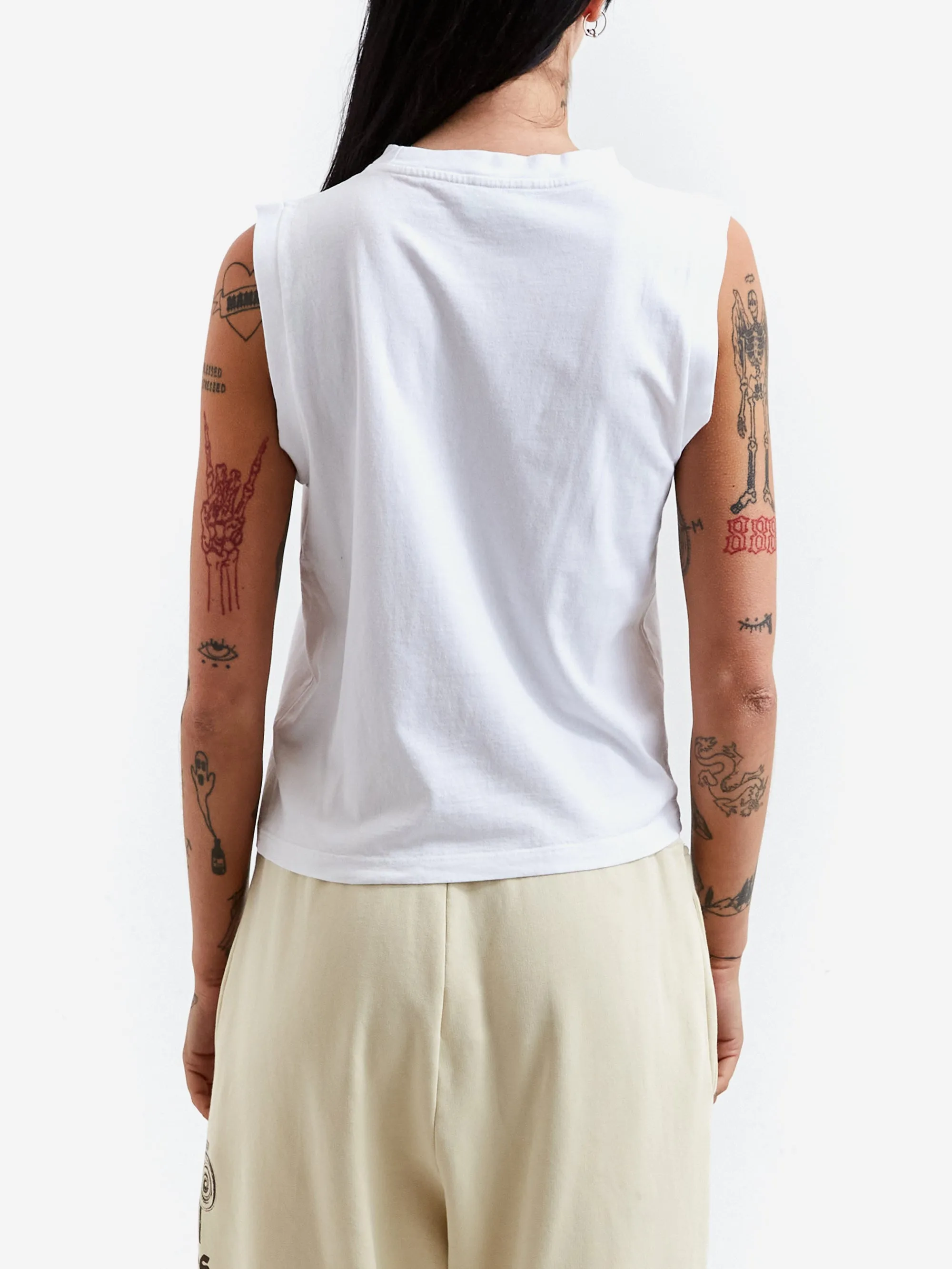 Aries J'adoro Aries Ransom Shrunken Vest - White