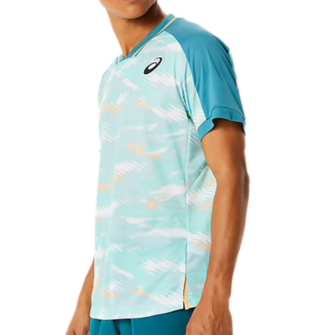 Asics Men's Match Graphic Short Sleeve Top - Misty Pine