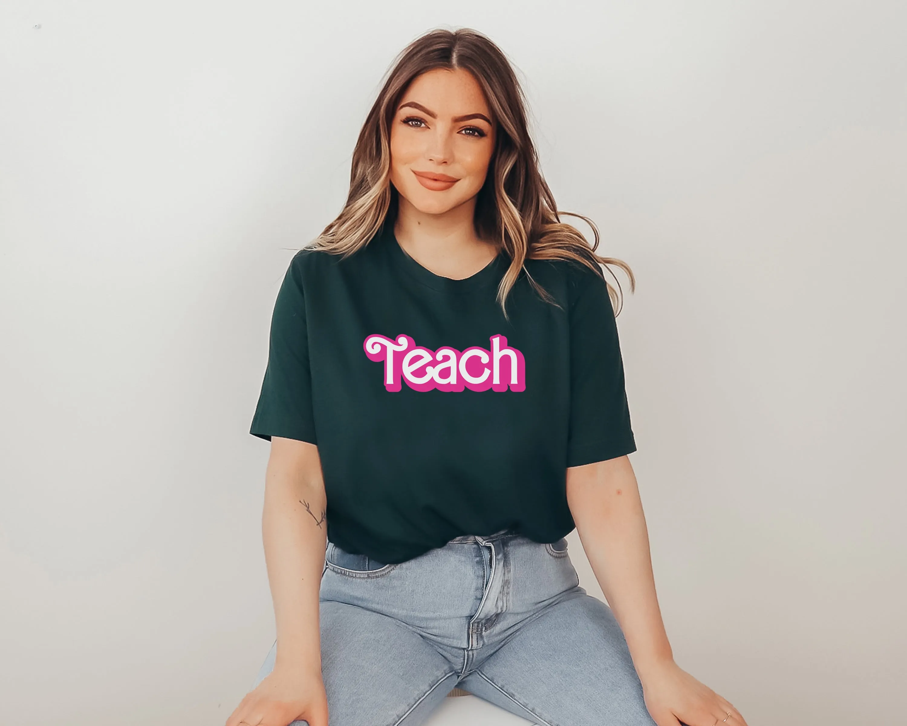 Barbie inspired Teacher T-Shirt | Comes in black, white or pink