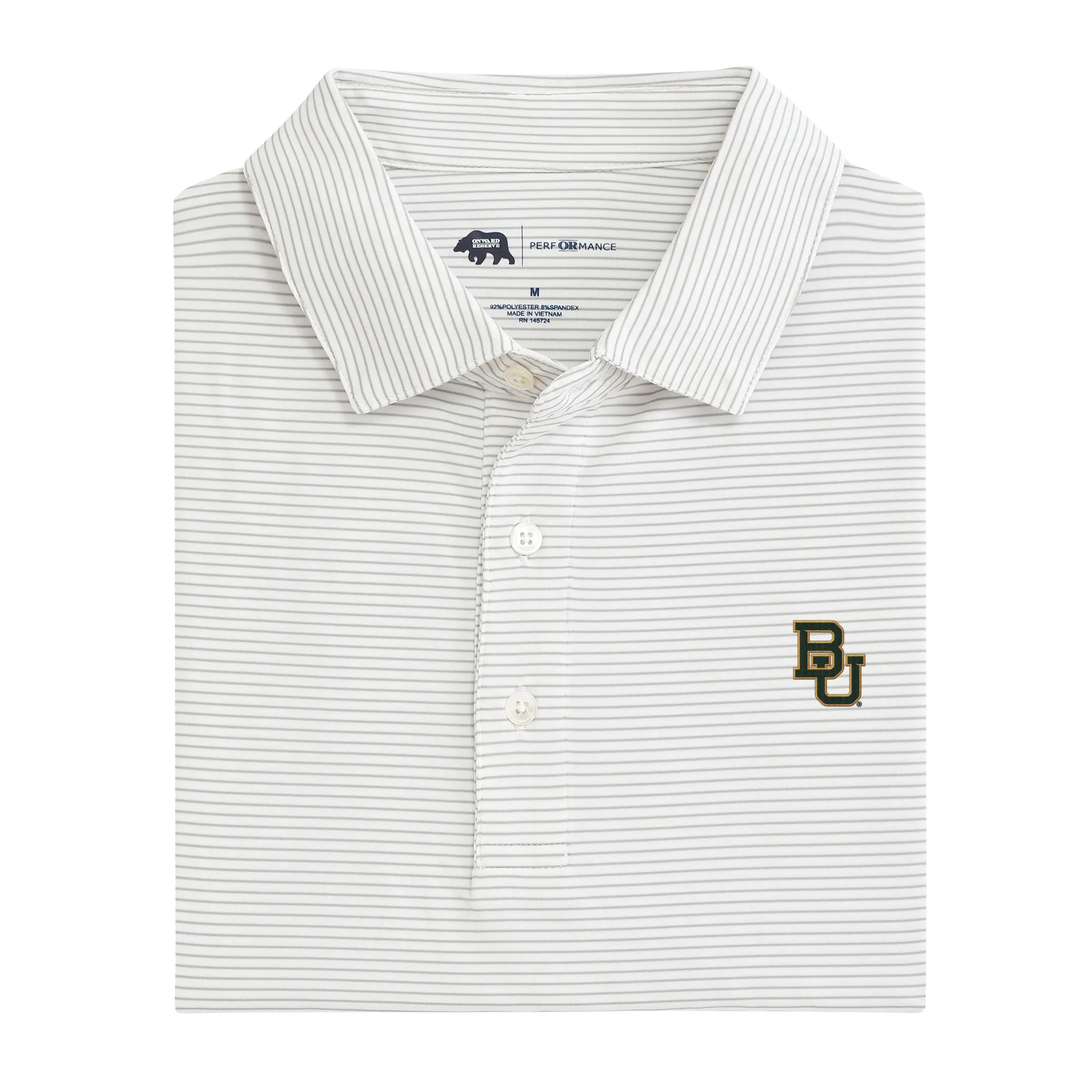 Baylor University Birdie Stripe Performance Polo