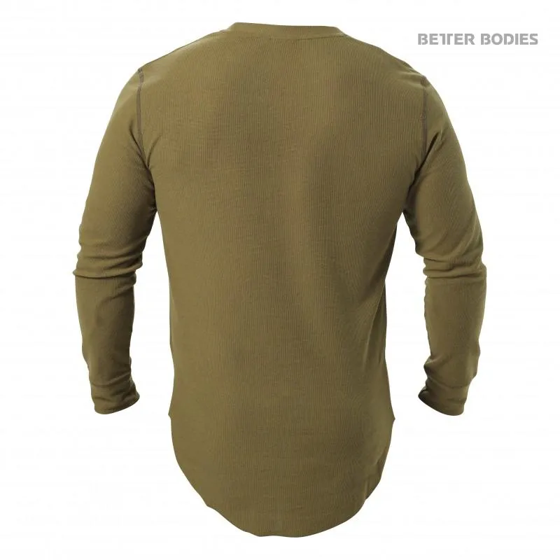 Better Bodies Harlem Thermal L-S - Military Green