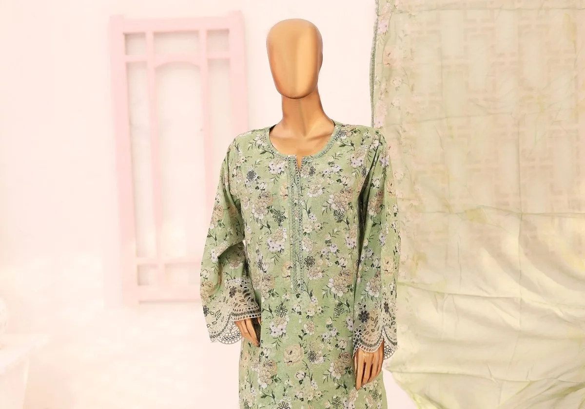 Bin Saeed Chikankari Lawn 3 Piece Suit BIN165