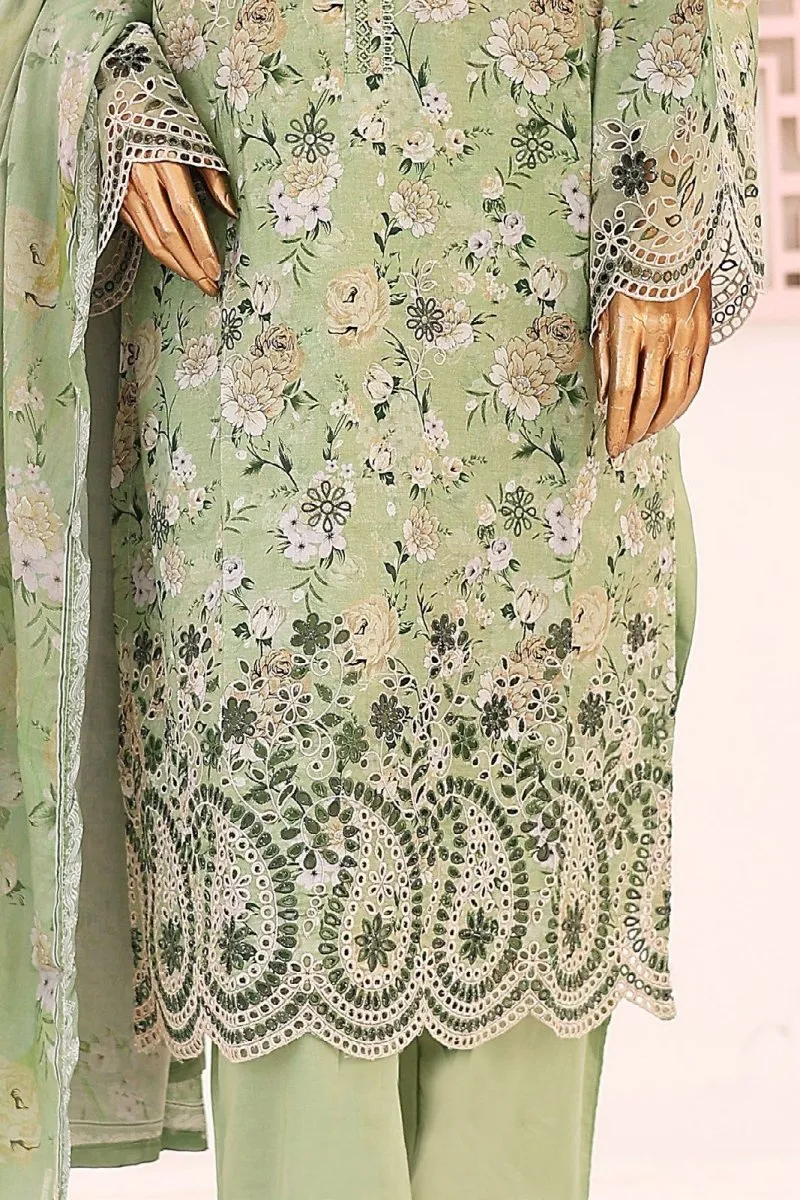 Bin Saeed Chikankari Lawn 3 Piece Suit BIN165