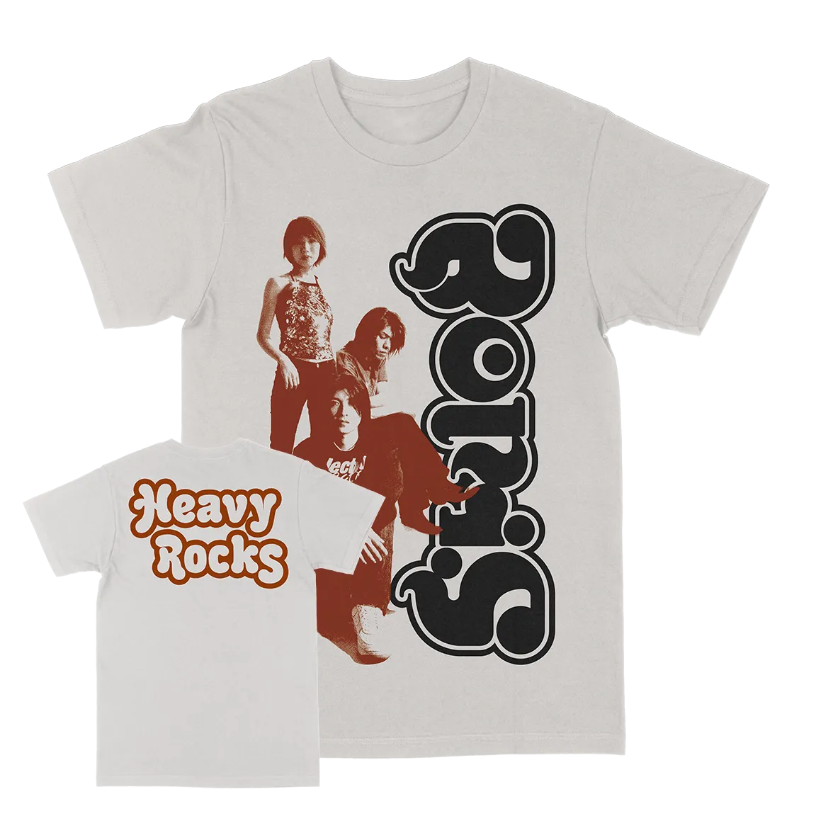 Boris "Heavy Rocks: Band" Vintage White T-Shirt