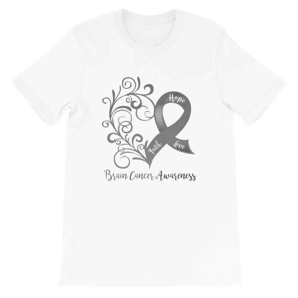 Brain Cancer Awareness Cotton T-Shirt - Light Colors