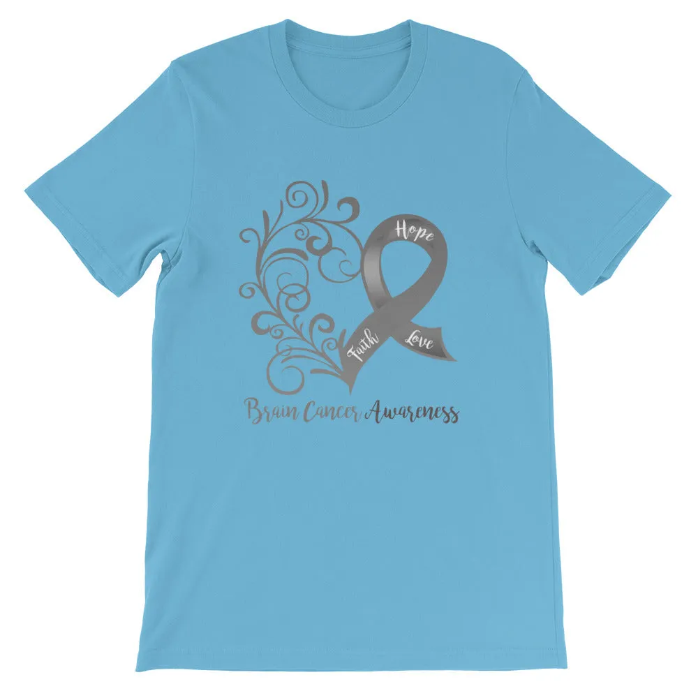 Brain Cancer Awareness Cotton T-Shirt - Light Colors