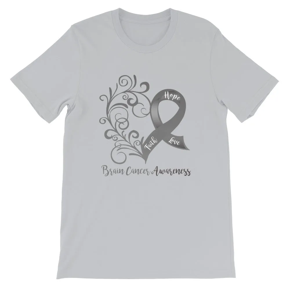 Brain Cancer Awareness Cotton T-Shirt - Light Colors