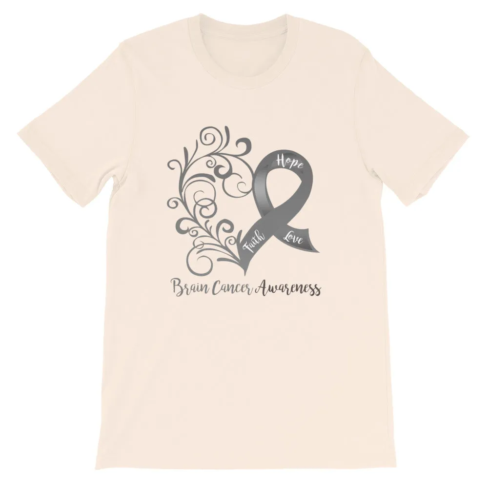 Brain Cancer Awareness Cotton T-Shirt - Light Colors