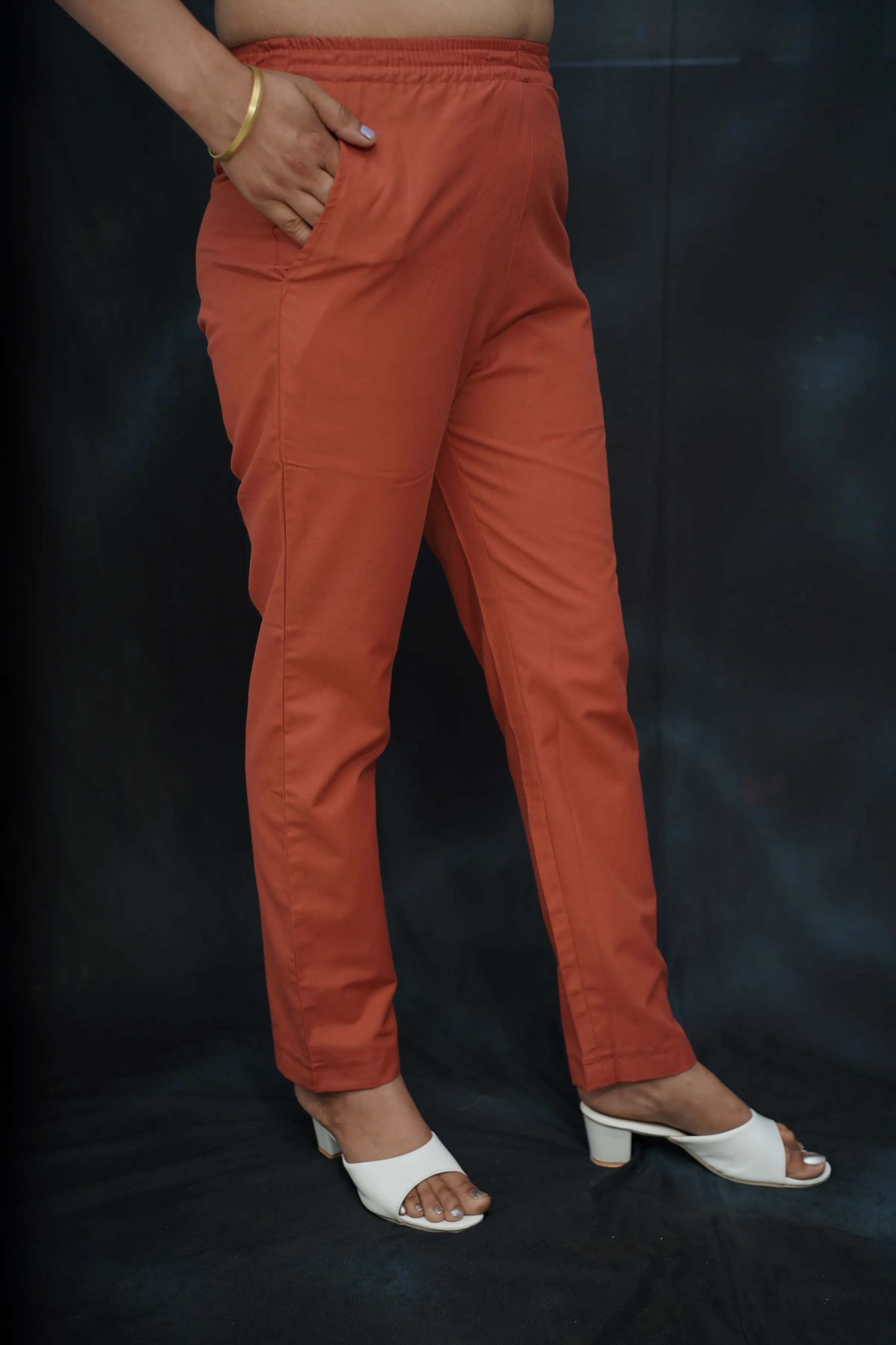 Brick Cotton Kurti Pant