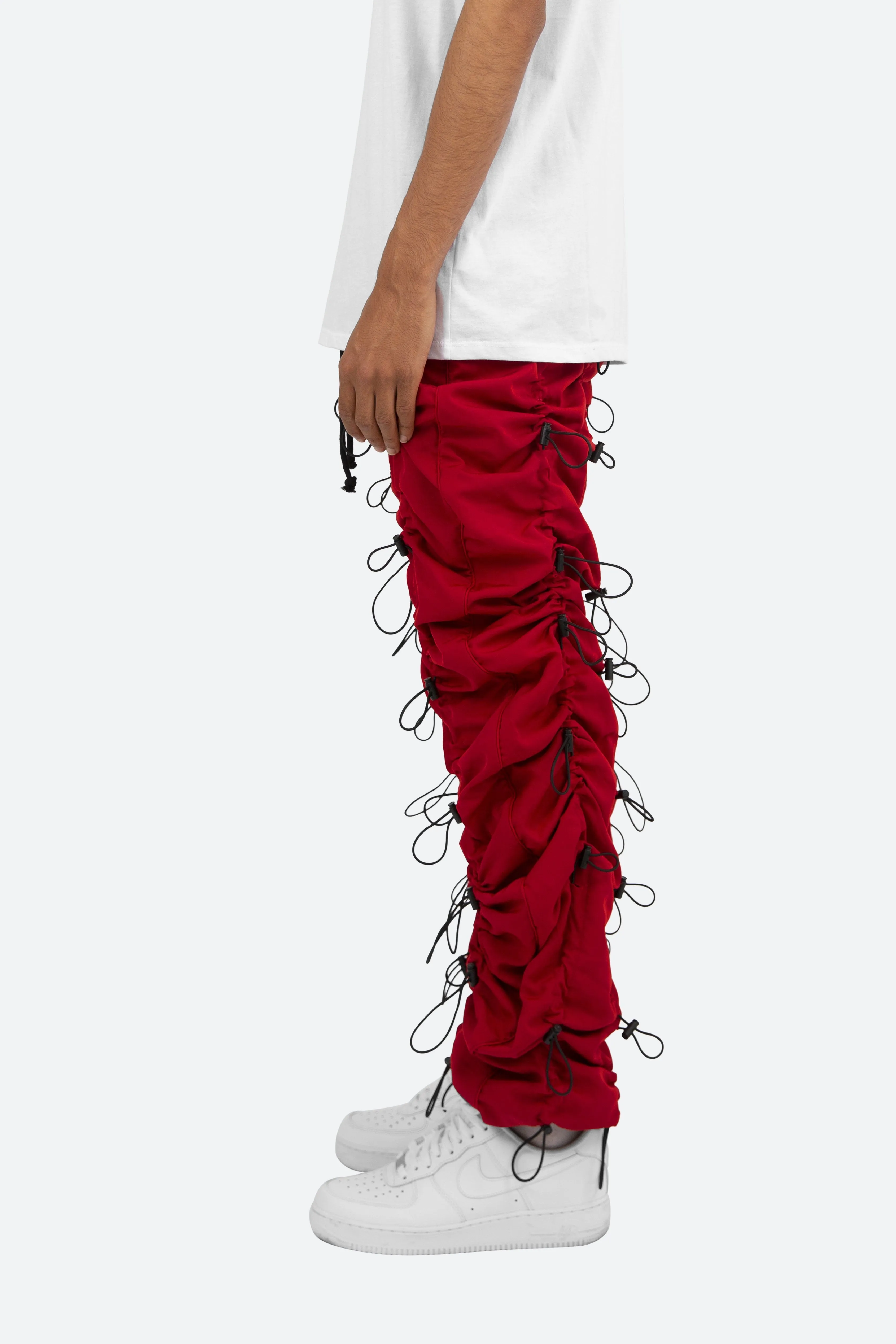 Bungee Cord Pants - Red/Black