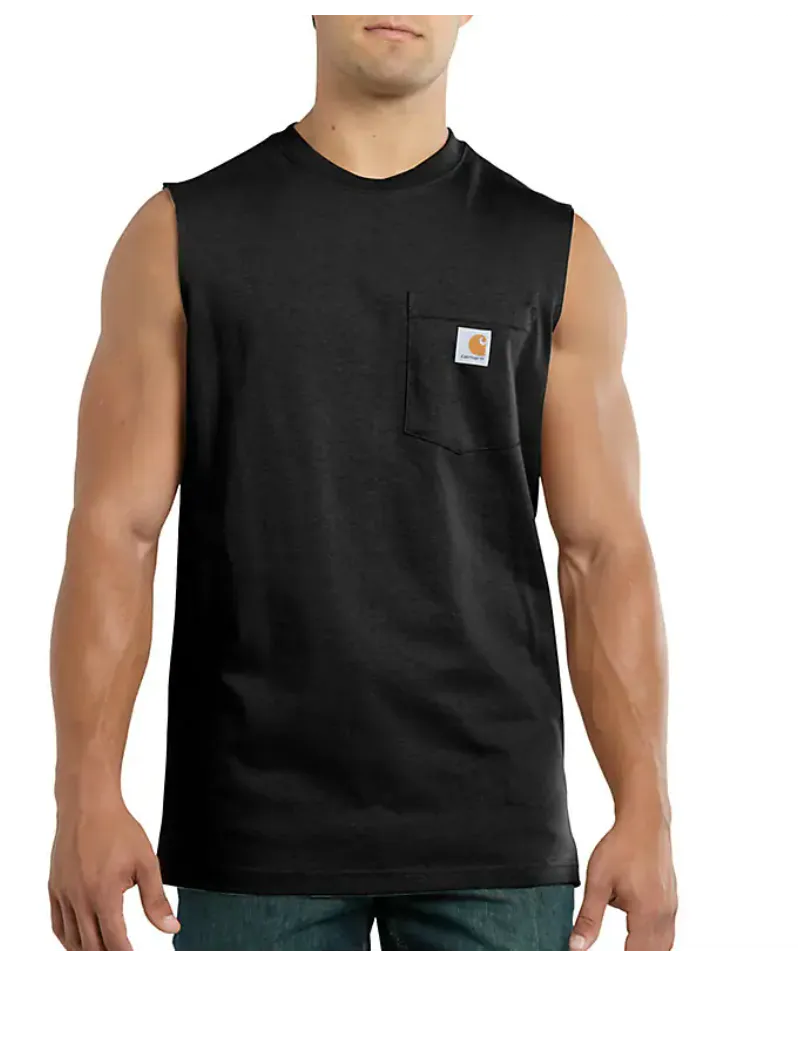 Carhartt - Men's Relaxed Fit Heavyweight Sleeveless Pocket T-Shirt - 100374