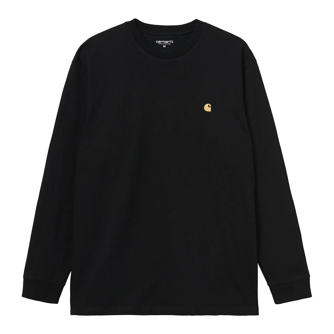 Carhartt WIP L/S Chase T Shirt - Black / Gold