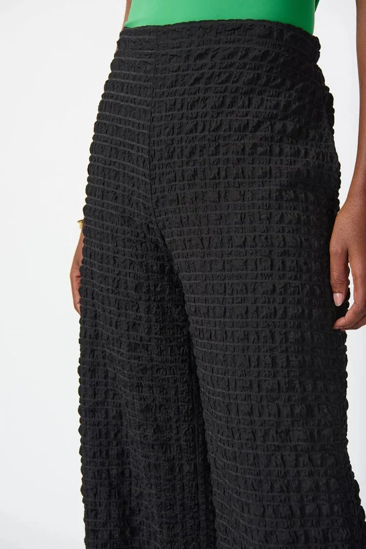 Check Jacquard Wide-Leg Pants