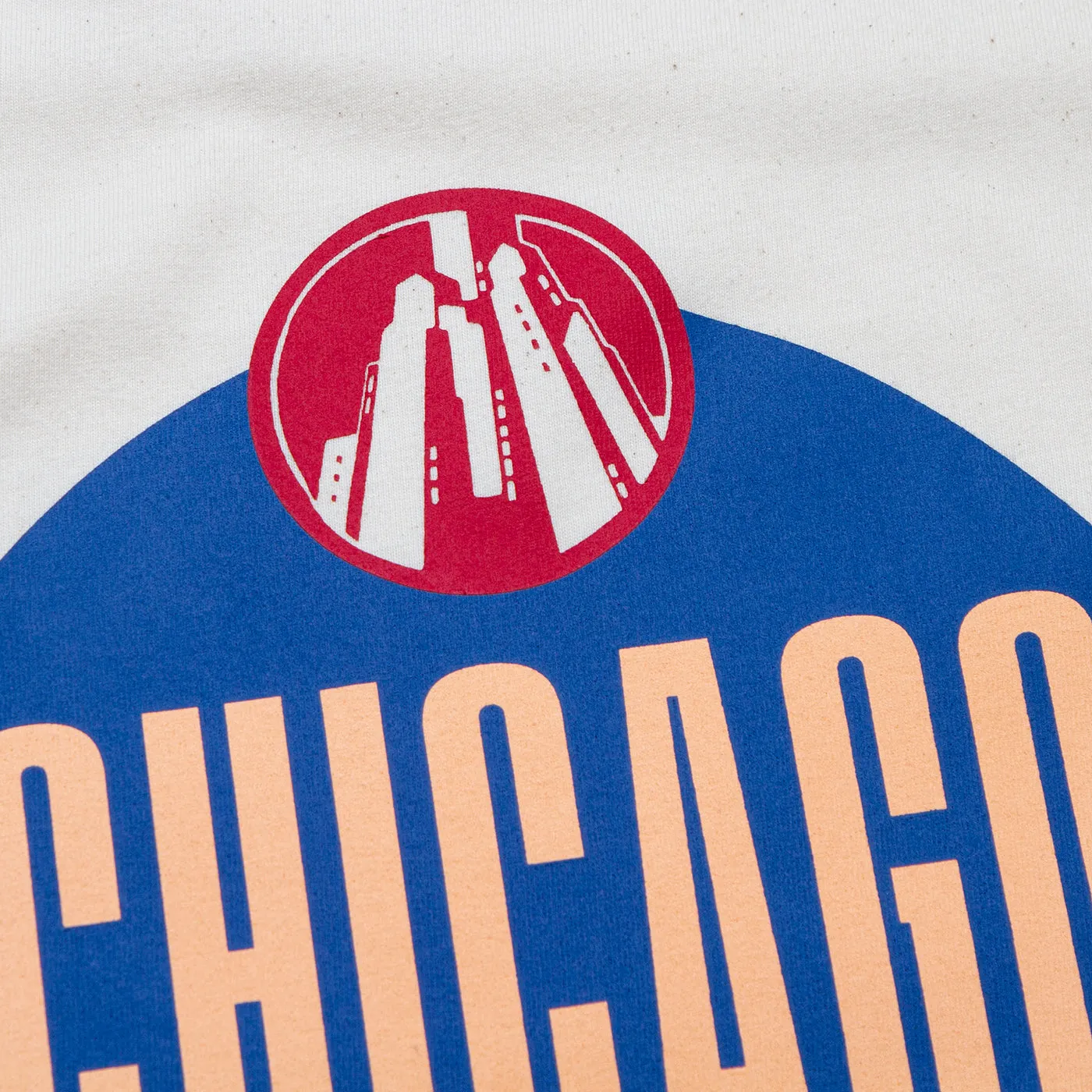 Chicago House Front Print - Tshirt - Natural