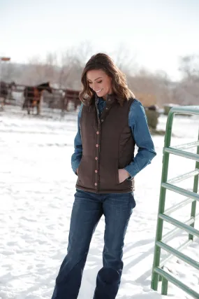 Cinch® Women's Brown Reversible Blanket Quilted Western Vest