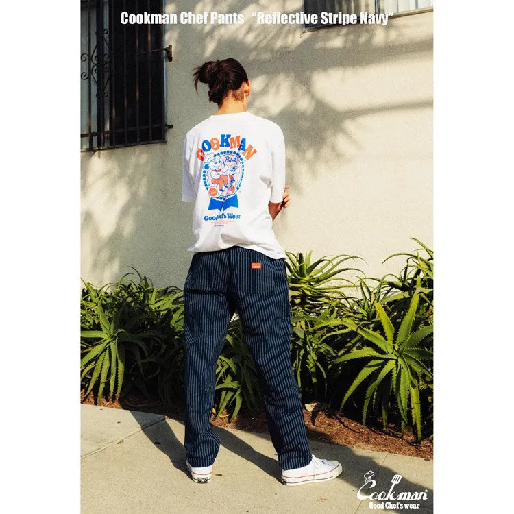 Cookman Chef Pants - Reflective Stripe : Navy