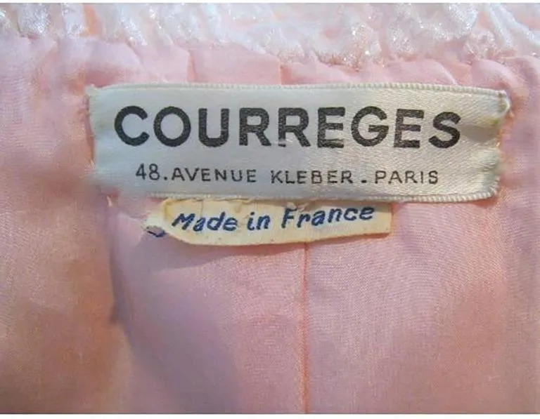 COURREGES Couture Pink Skirt and Blouse Ensemble Size 2