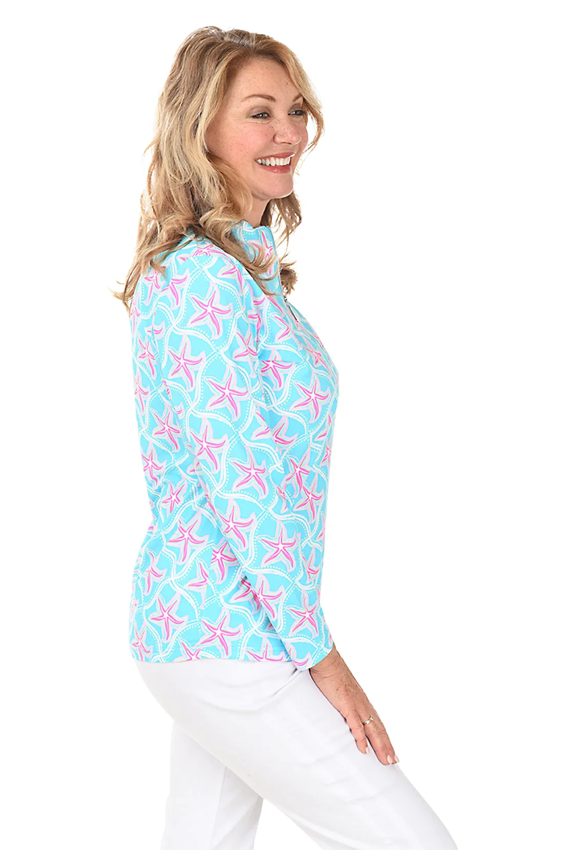 Darling Starfish Cooling UPF50  Mock Neck Top