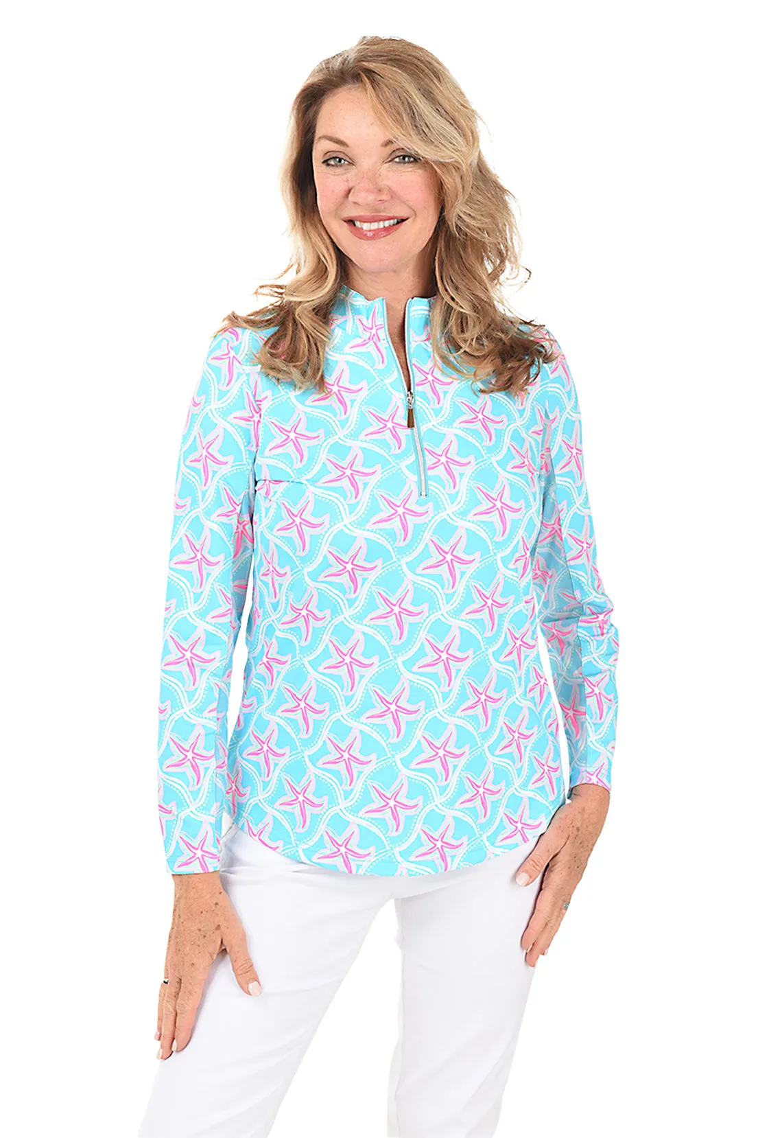 Darling Starfish Cooling UPF50  Mock Neck Top