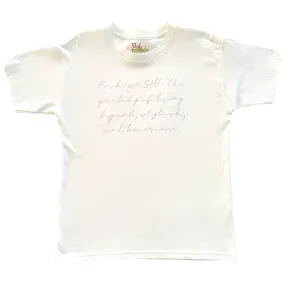 Definition of Posh White Statement T-shirt - Iridescent