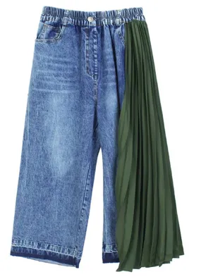 Denim Jean with Olive Pleat