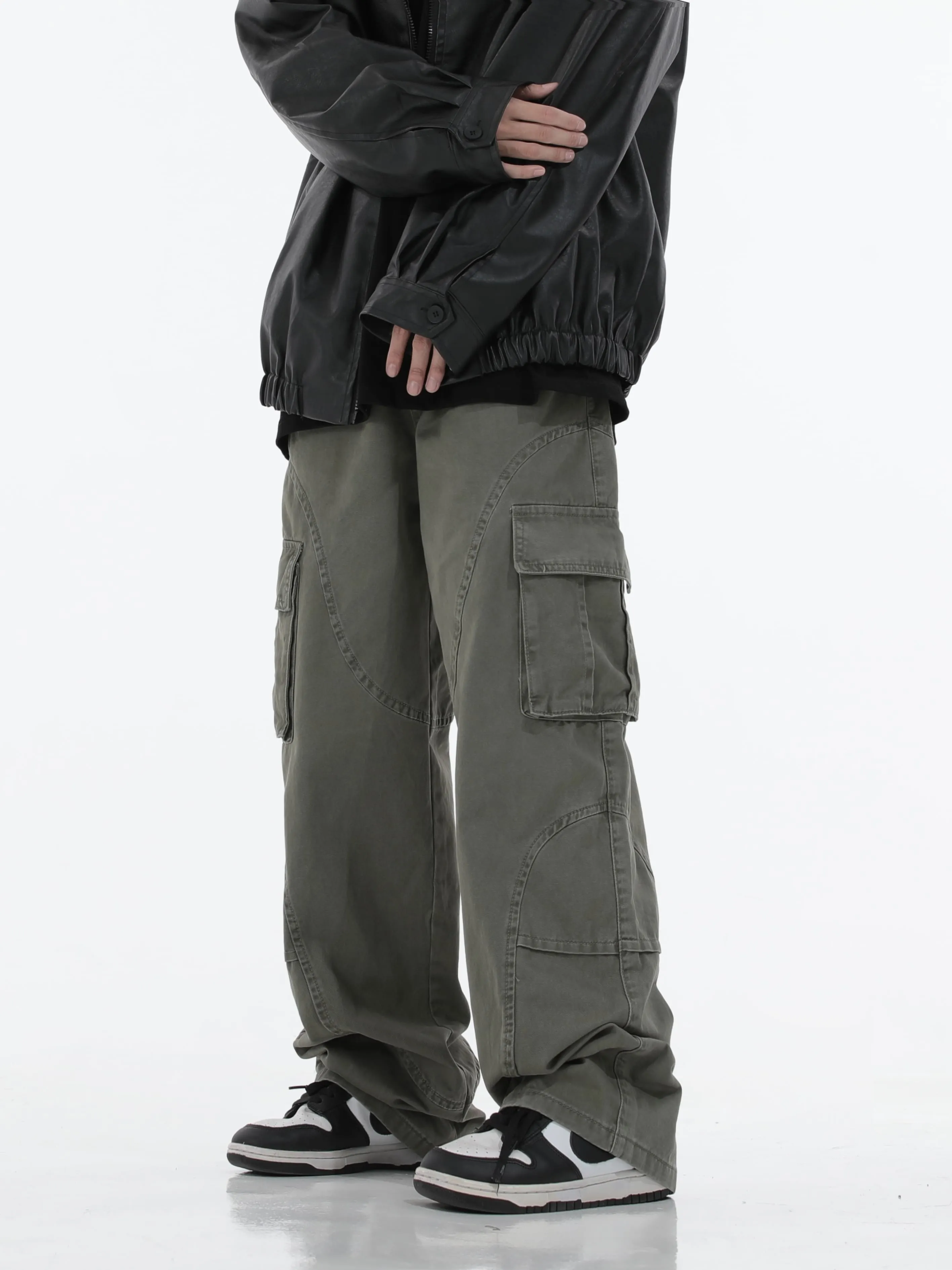 Double Waist Strap Cargo Pants