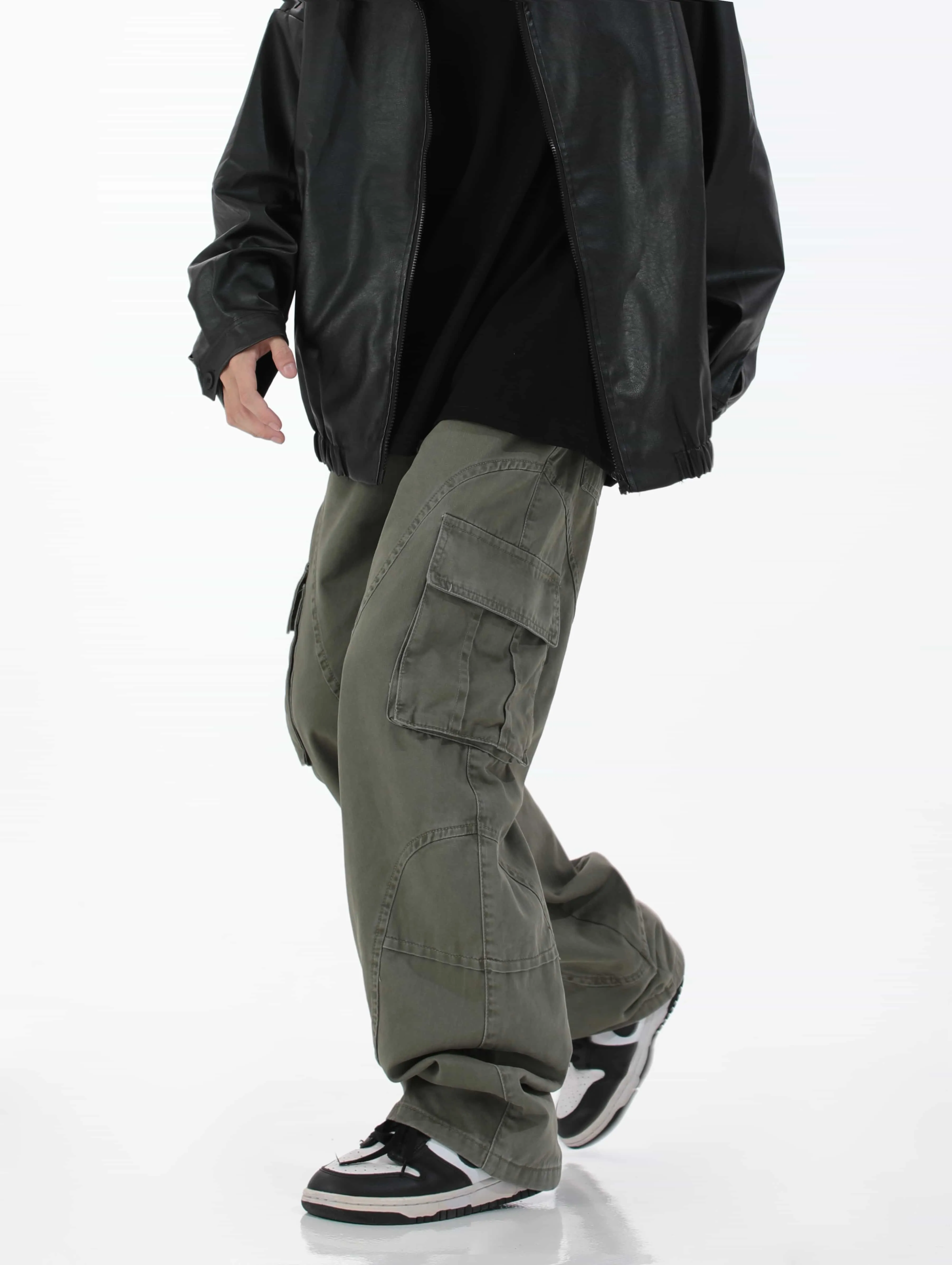 Double Waist Strap Cargo Pants