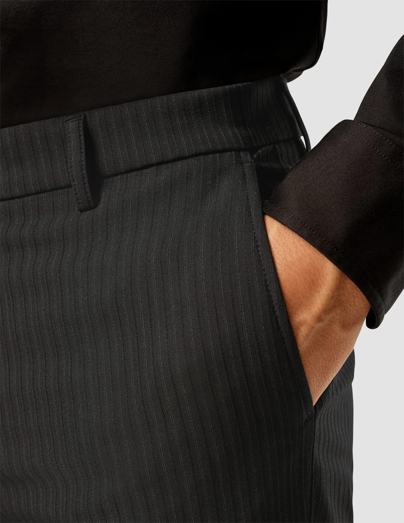 Essential Suit Pants Slim Asphalt Pinstripe