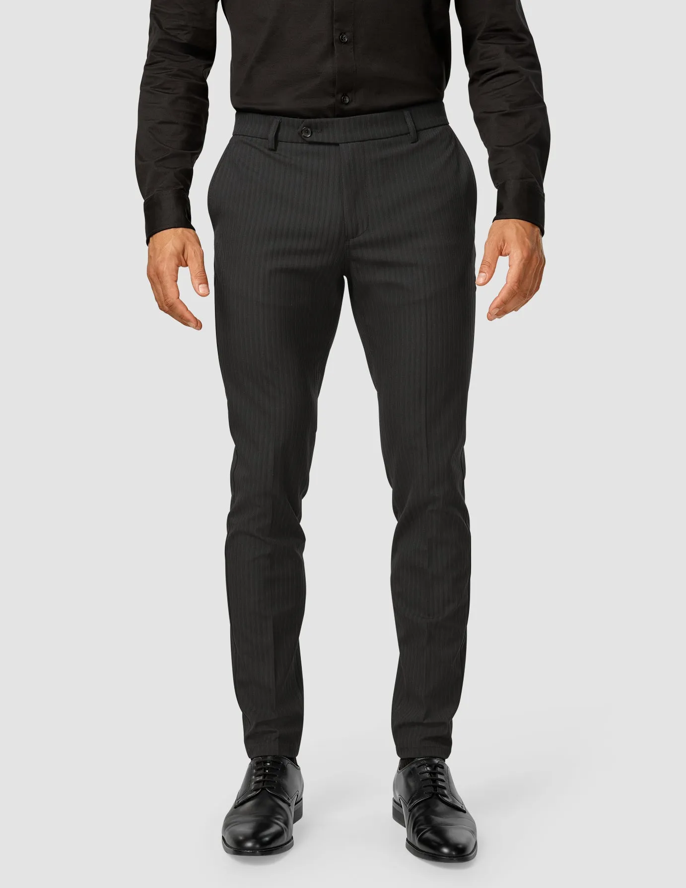 Essential Suit Pants Slim Asphalt Pinstripe