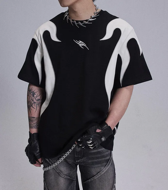 Flame | Black and White T-Shirt