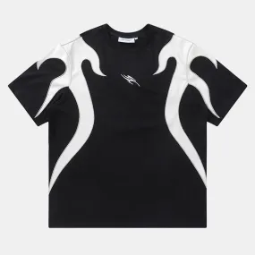 Flame | Black and White T-Shirt